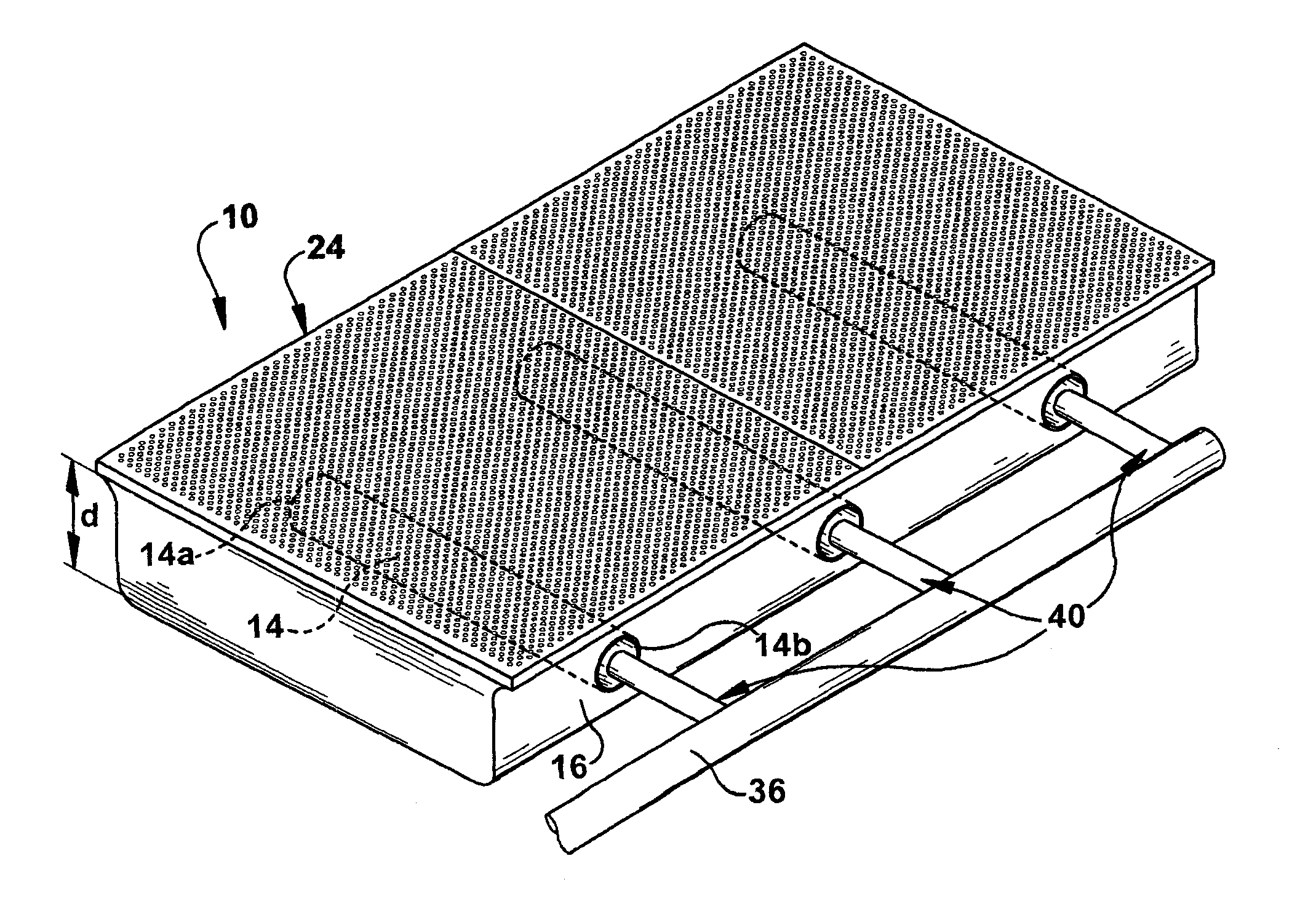 Radiant gas burner unit