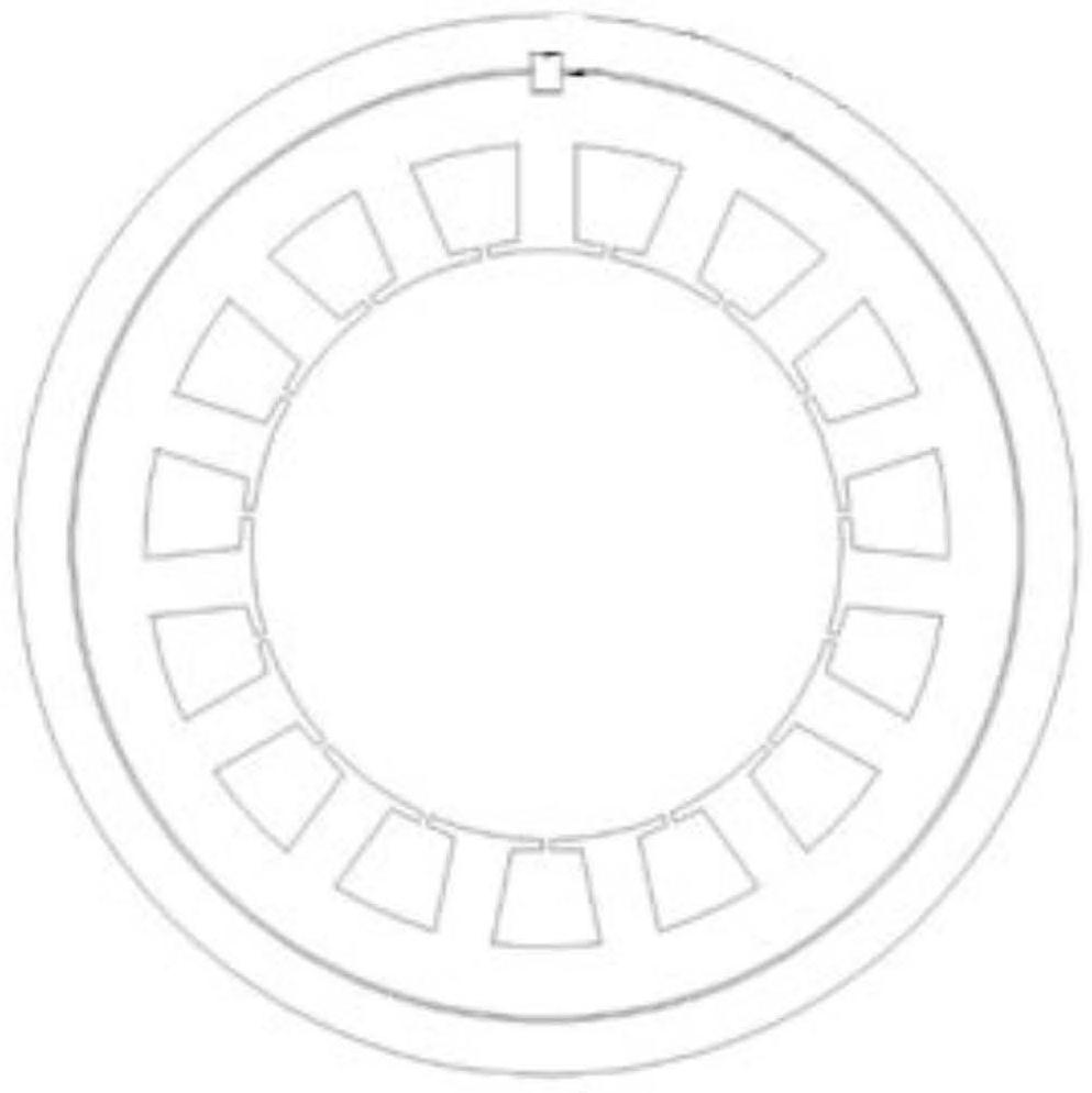 Motor stator connecting piece based on circumferential step-shaped circular ring