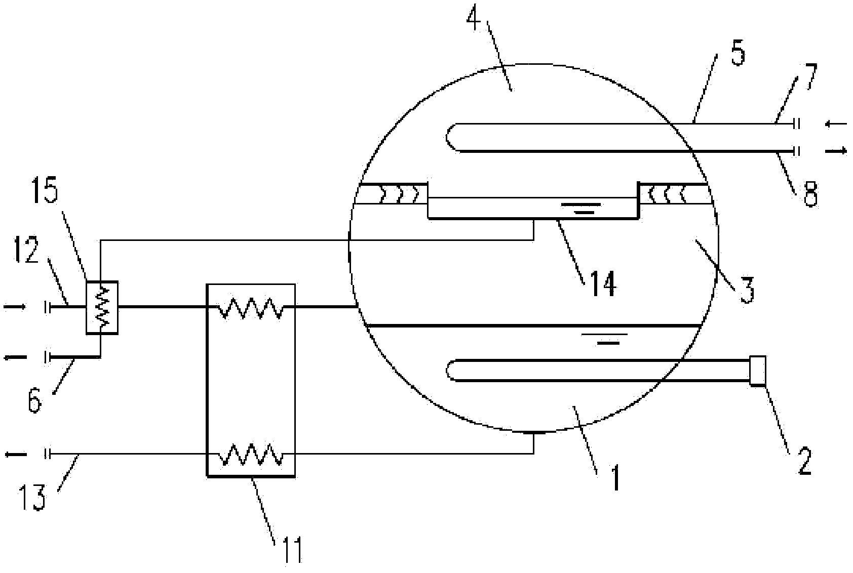 Anti-freezing solution regenerating and recovering device used for refrigerating air-conditioning system