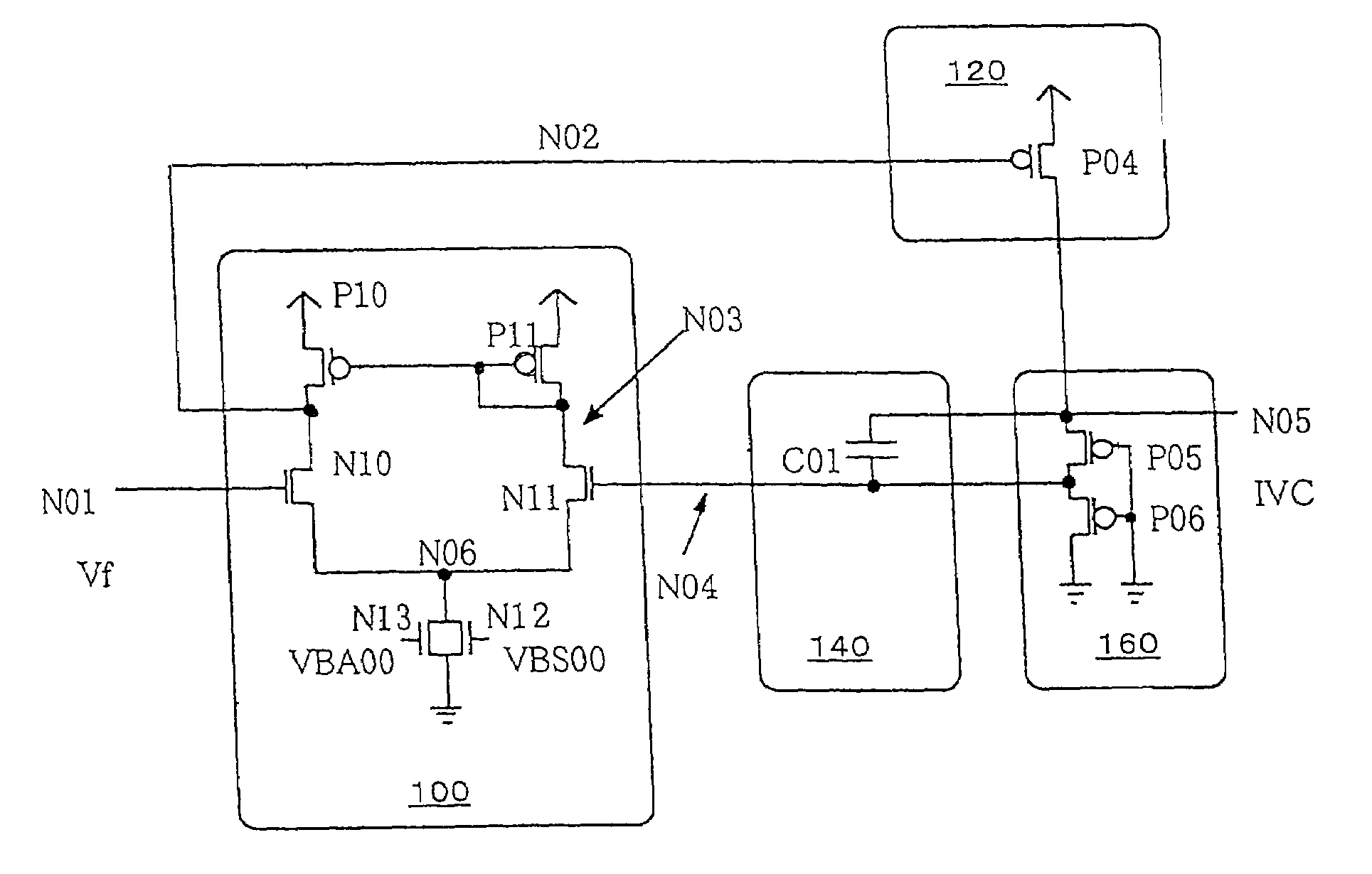 Internal step-down power supply circuit