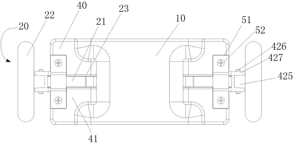 Swinging shock-absorbing personal transporter with wheel shafts and connecting rod springs