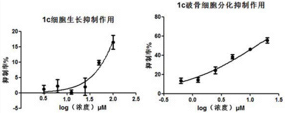 Application of thiazole amide derivative in preparation of anti-osteoporosis drugs