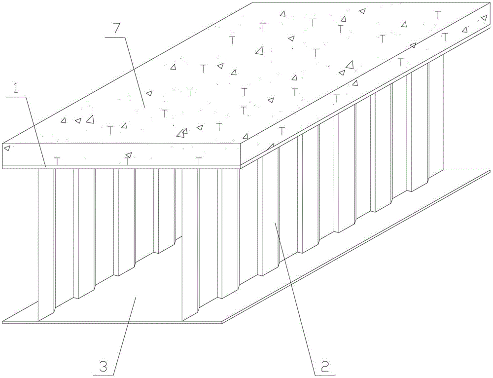 Continuous box girder with corrugated steel web and steel-concrete composite structure