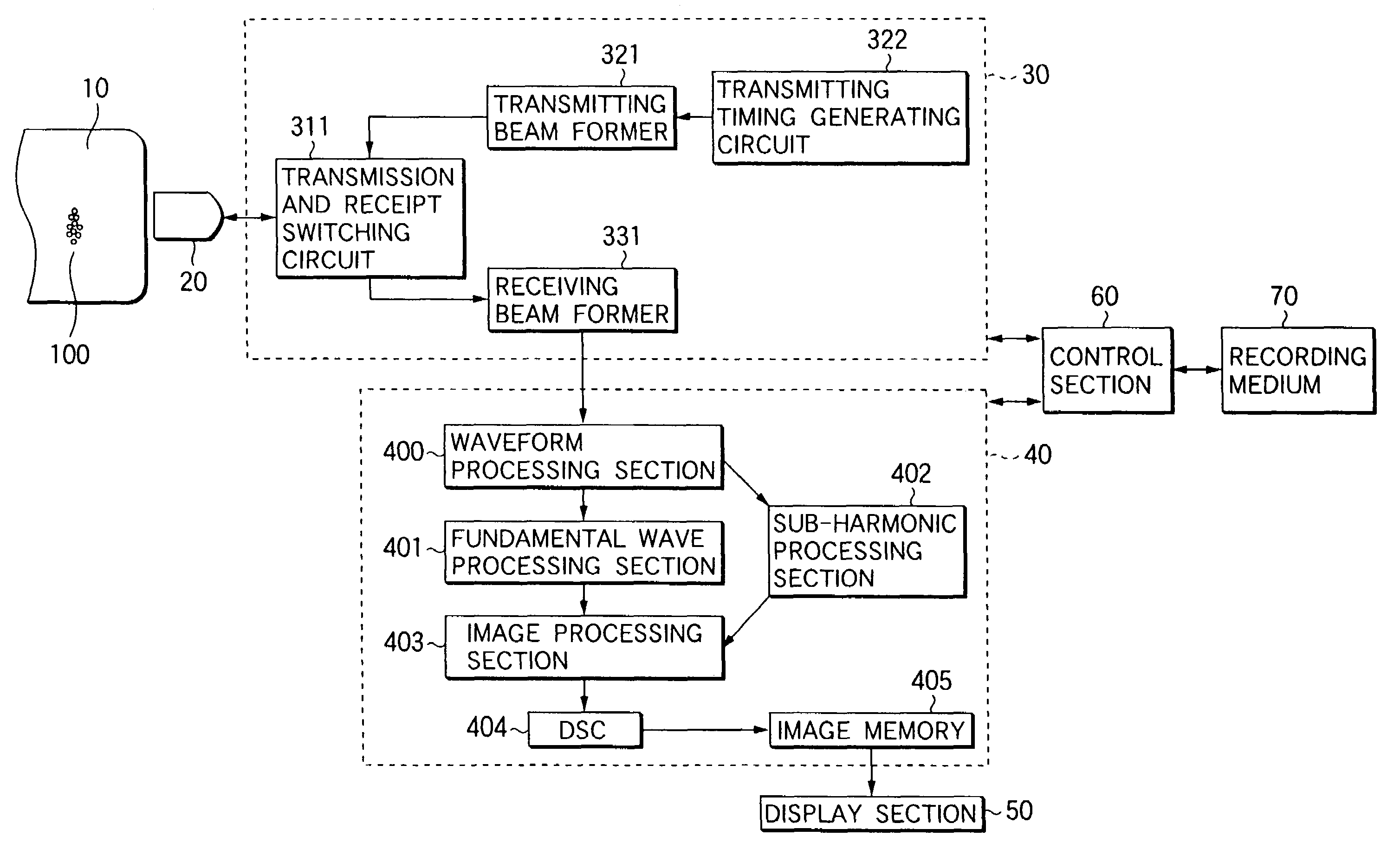 Ultrasonic scatterer, ultrasonic imaging method and ultrasonic imaging apparatus