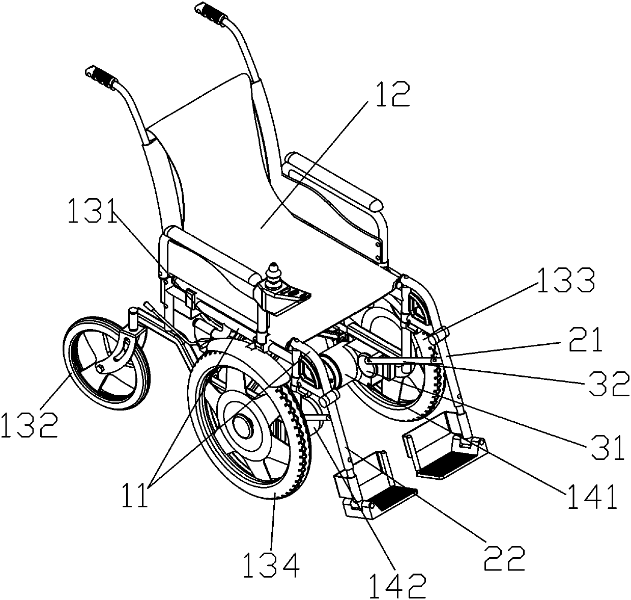 Intelligent wheelchair with lower-limb rehabilitation training function