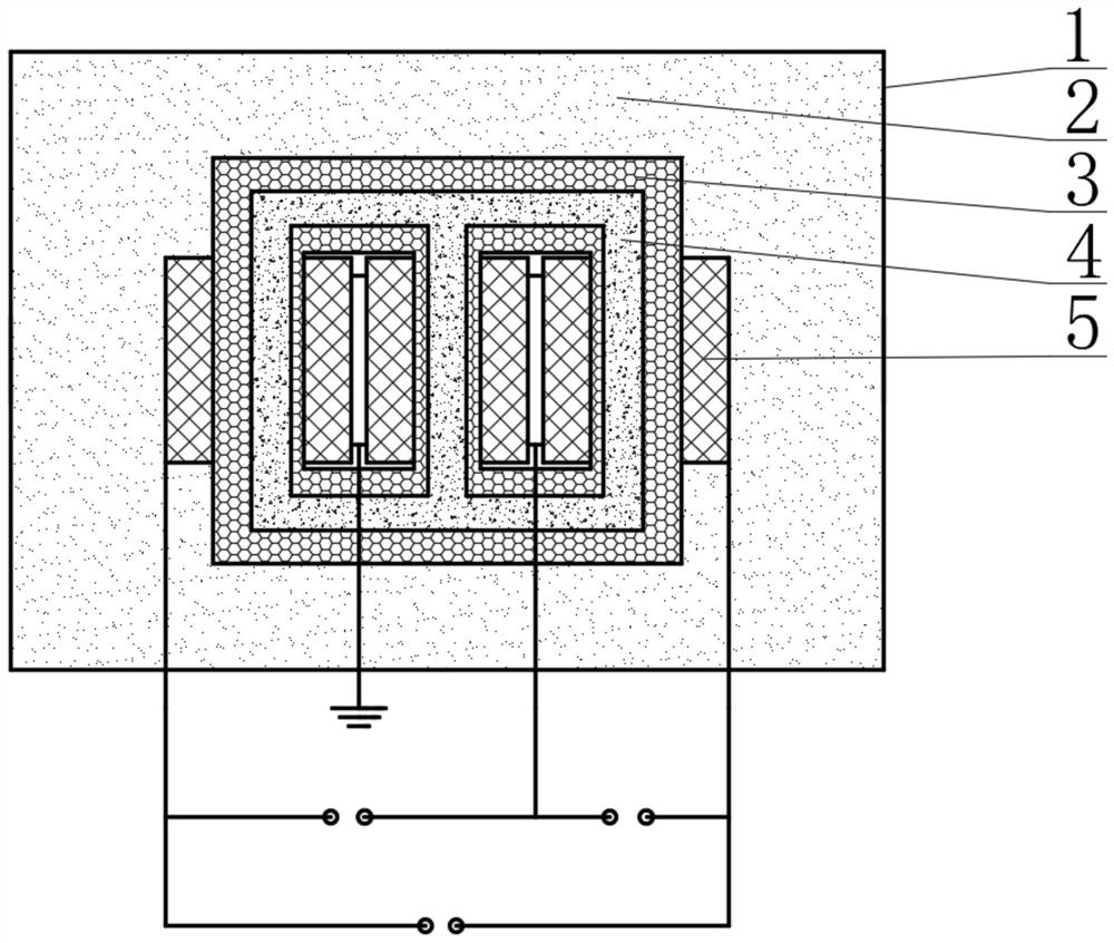 Self-circulating three-winding autotransformer and manufacturing method thereof