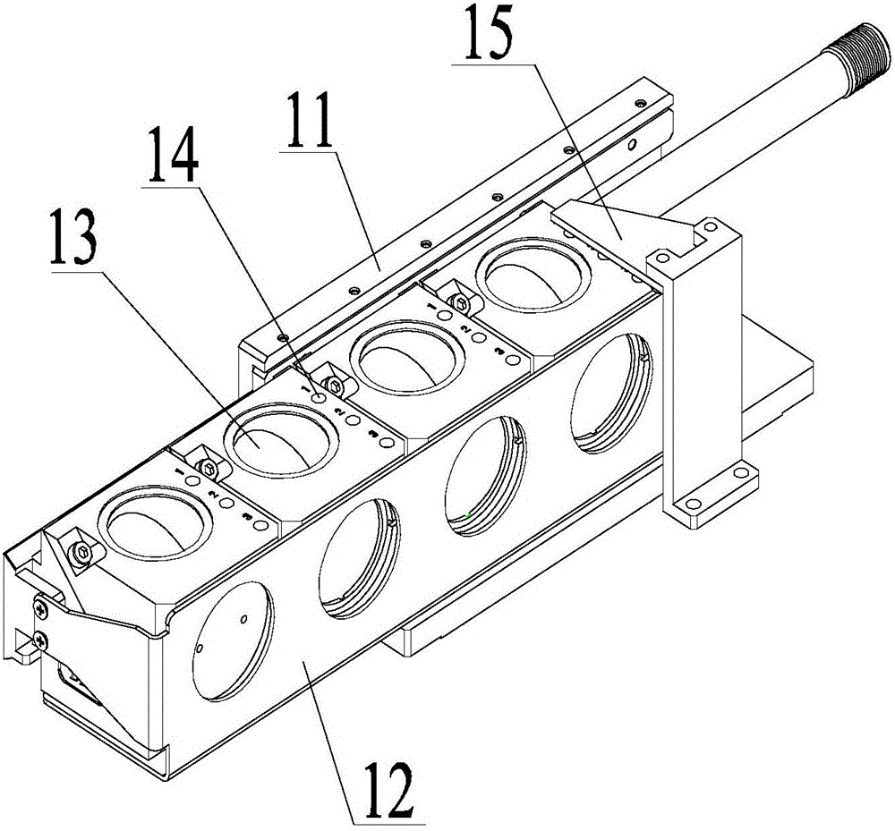 Fluorescent microscope light source and color filter module group linkage device