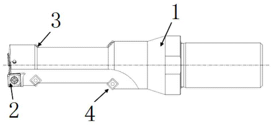 Cutting tool for drilling and chamfering steel rail and machining technology thereof