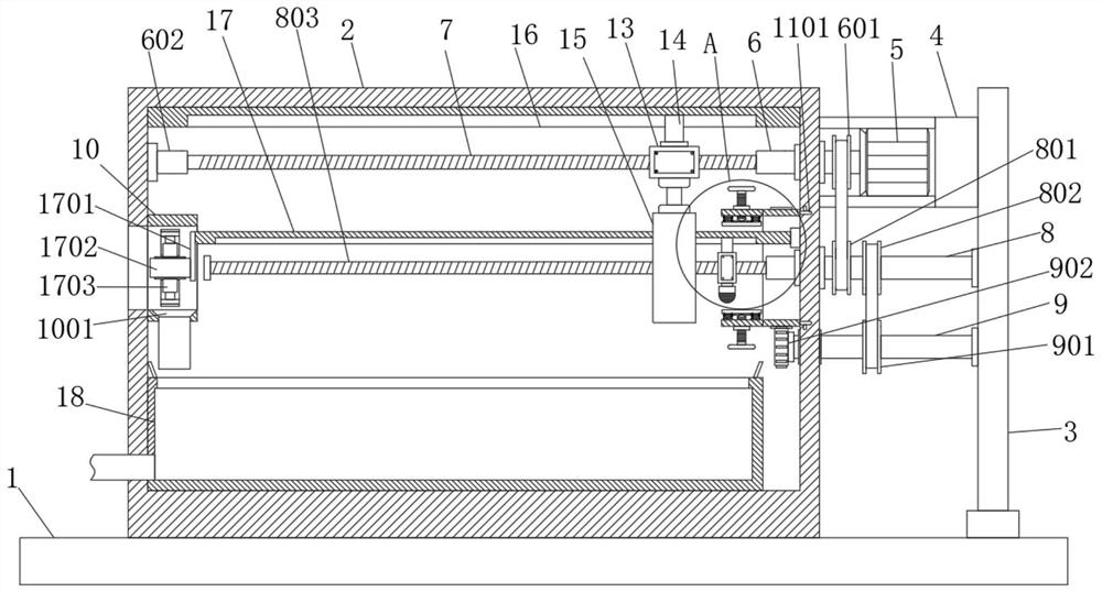 Rust removal device for pipe machining for garbage incinerator