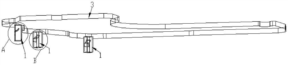 Connecting structure for control panel, motor control panel, stator assembly and motor