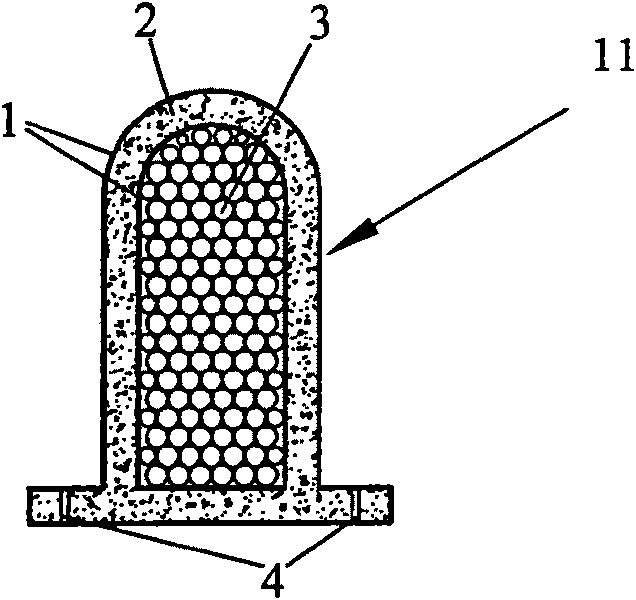 Bridge anti-collision device of composite material