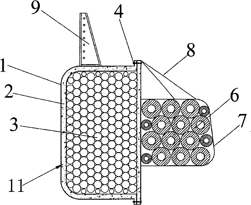 Bridge anti-collision device of composite material