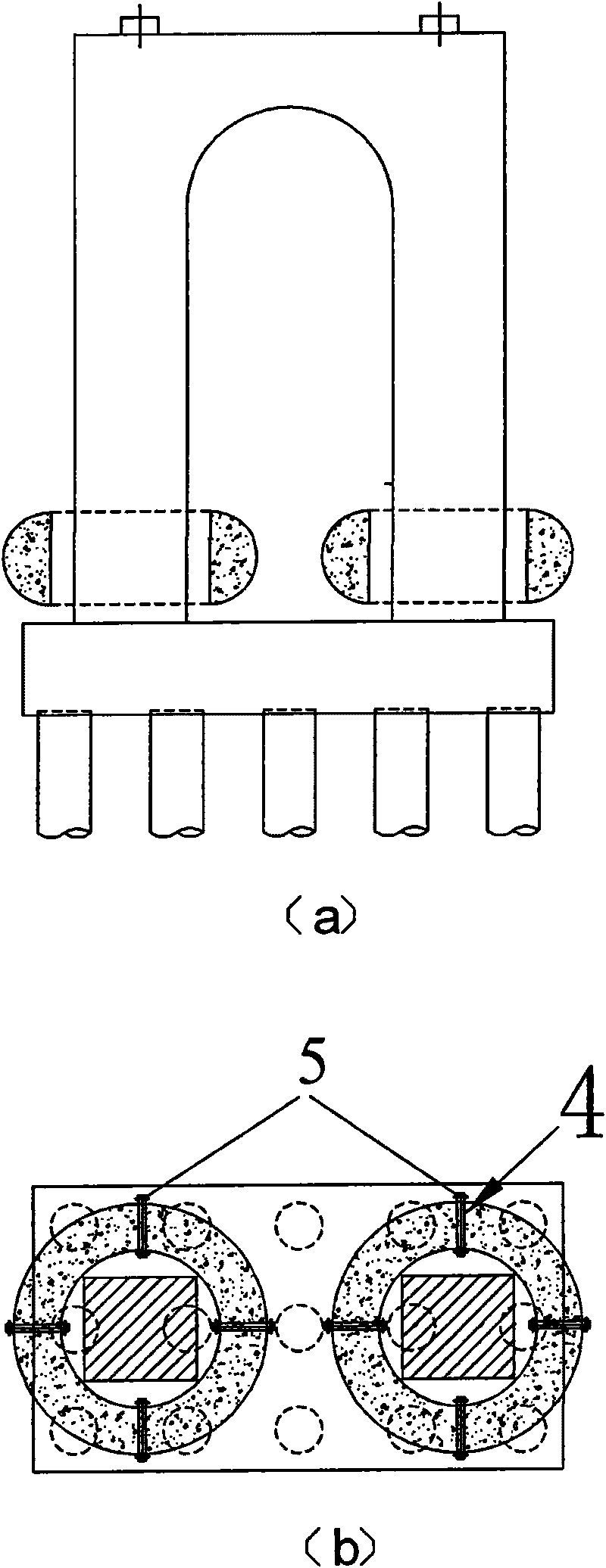 Bridge anti-collision device of composite material