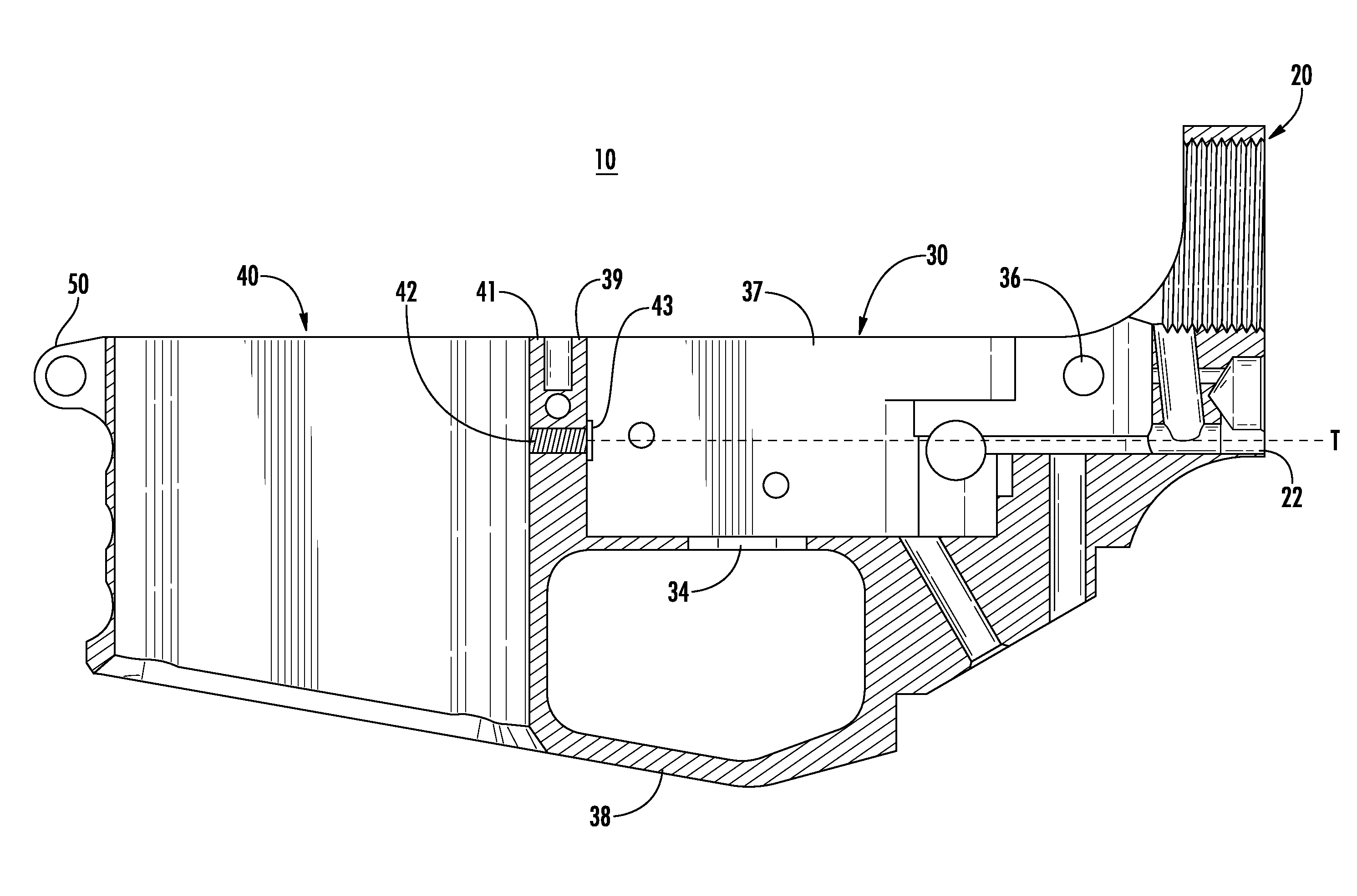 Non-detachable magazine lower receiver