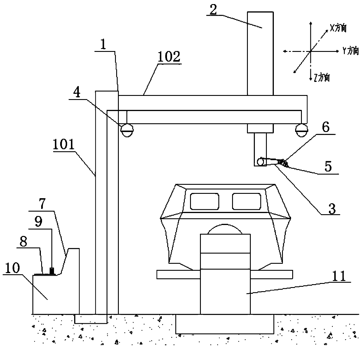 Visualization system for welding robot and using method of visualization system