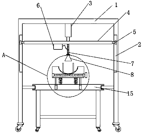 Headrest suspended anaesthesia device suitable for anesthesiology departments