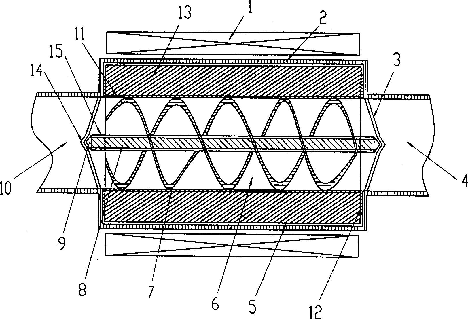 Magnetic-driven axial-flow auxiliary pump for heart