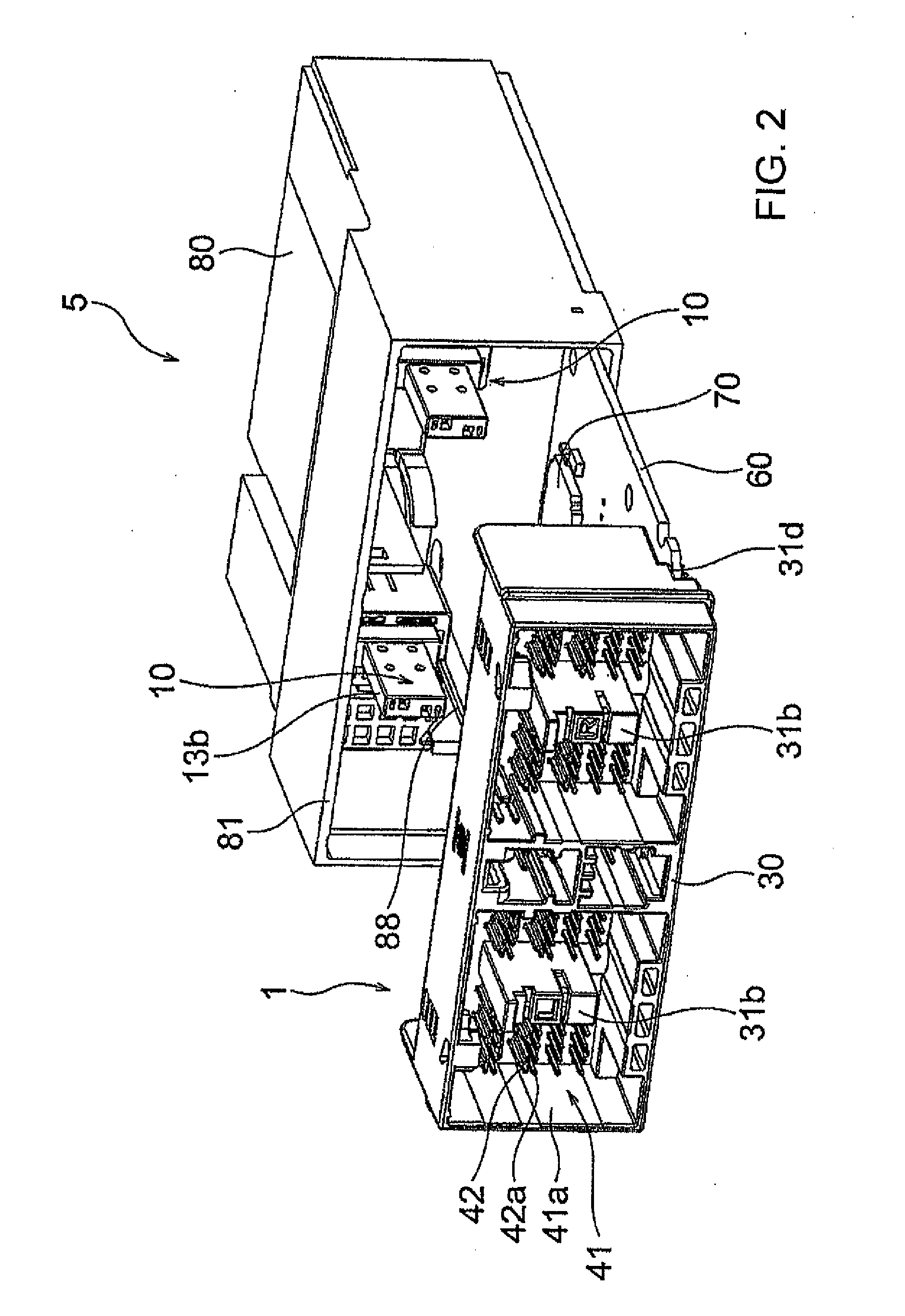 Connector for mounting electrolytic capacitor onto board and electronic circuit apparatus