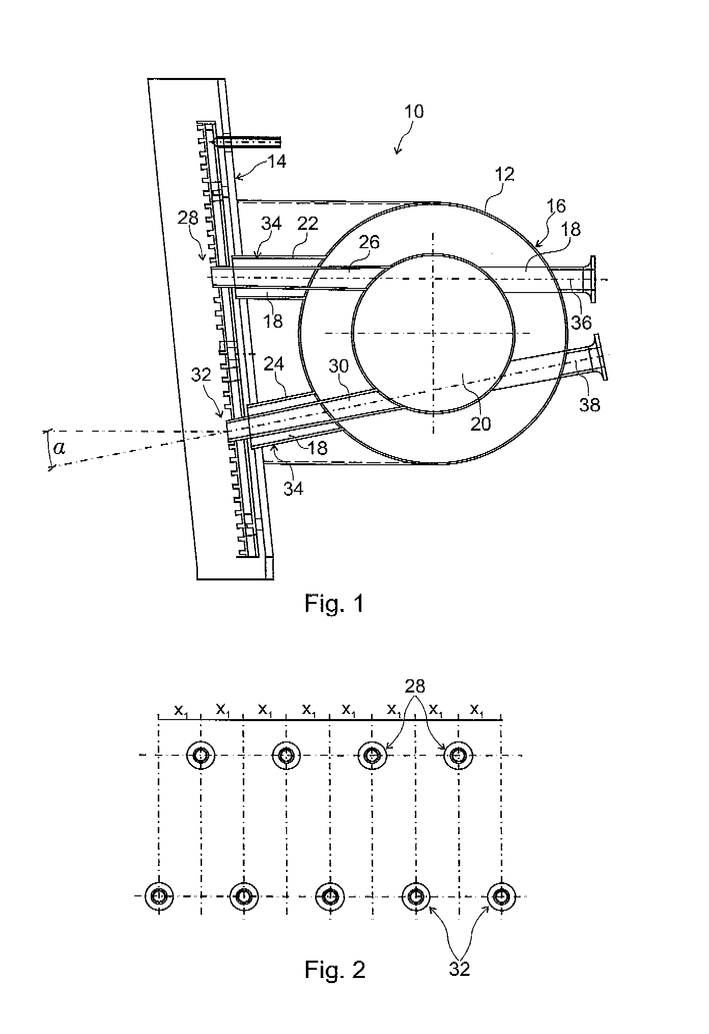 Bustle pipe arrangement