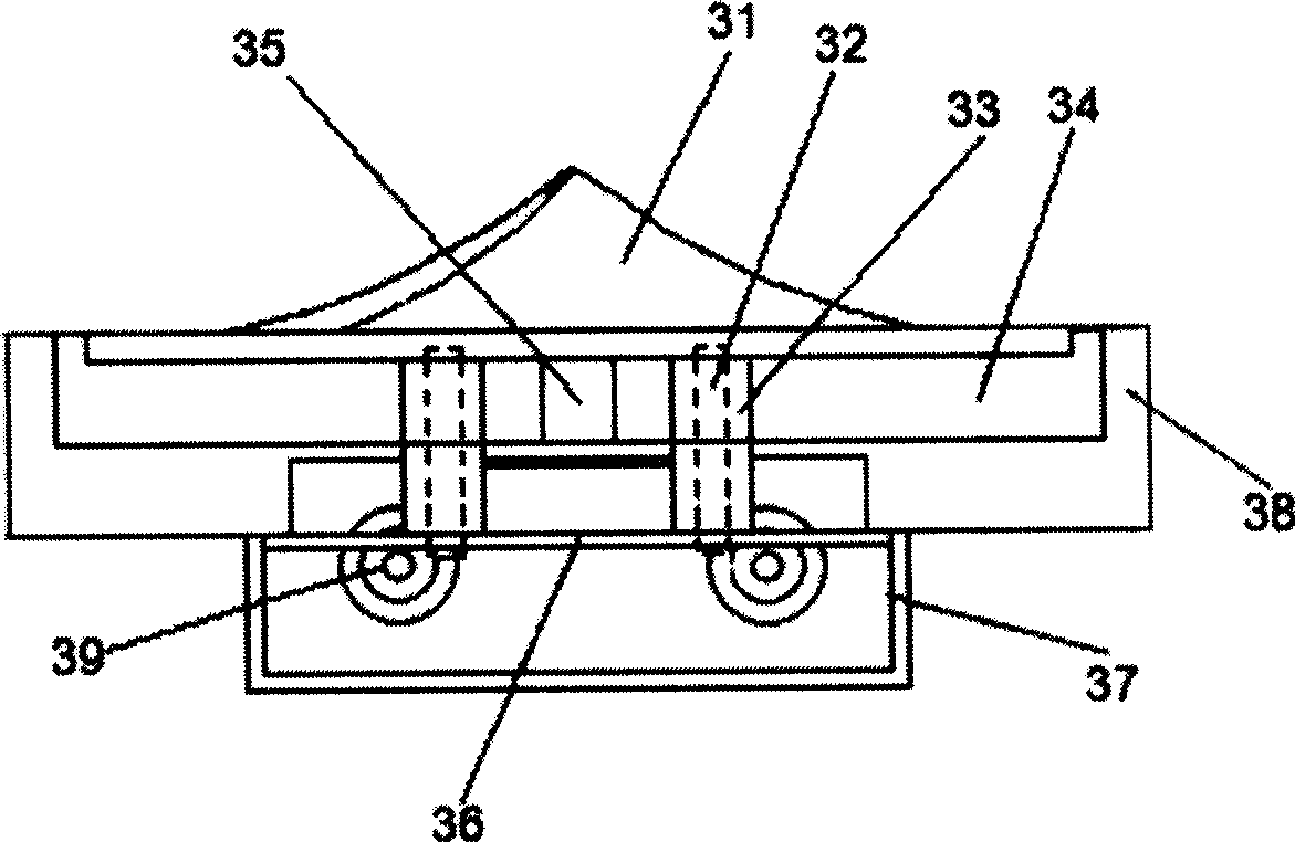 Feeding source structure shared by sub-reflector and feeding source, and dual frequency band antenna constructed thereby