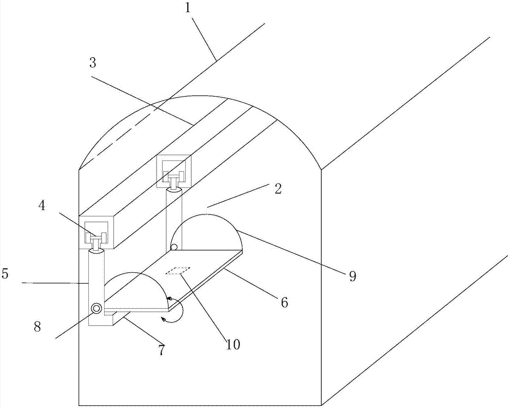 Guide rail type tunnel wall surface rescue and escape cart