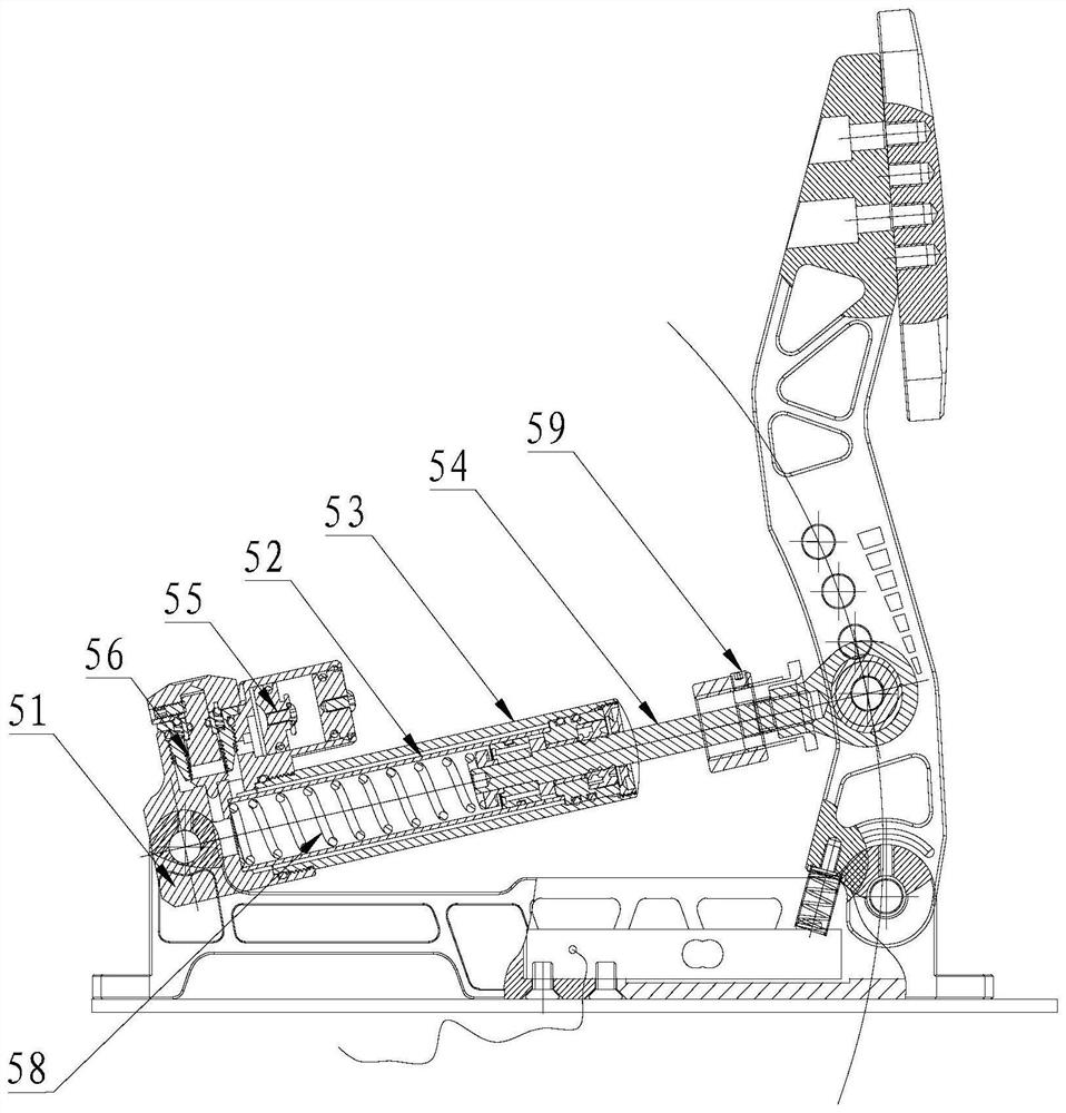 Simulated training pedal device