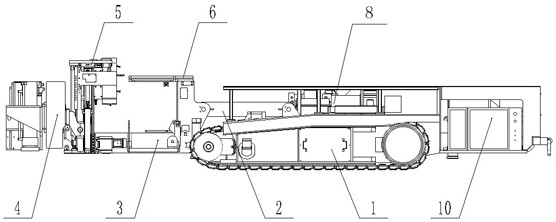 A crawler type thin coal seam bolter