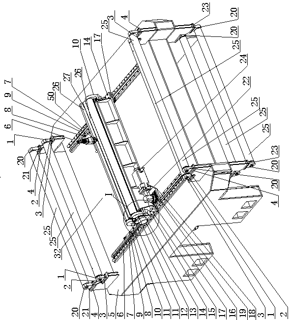 Follow-up conveying device of laser processing equipment for continuous cutting