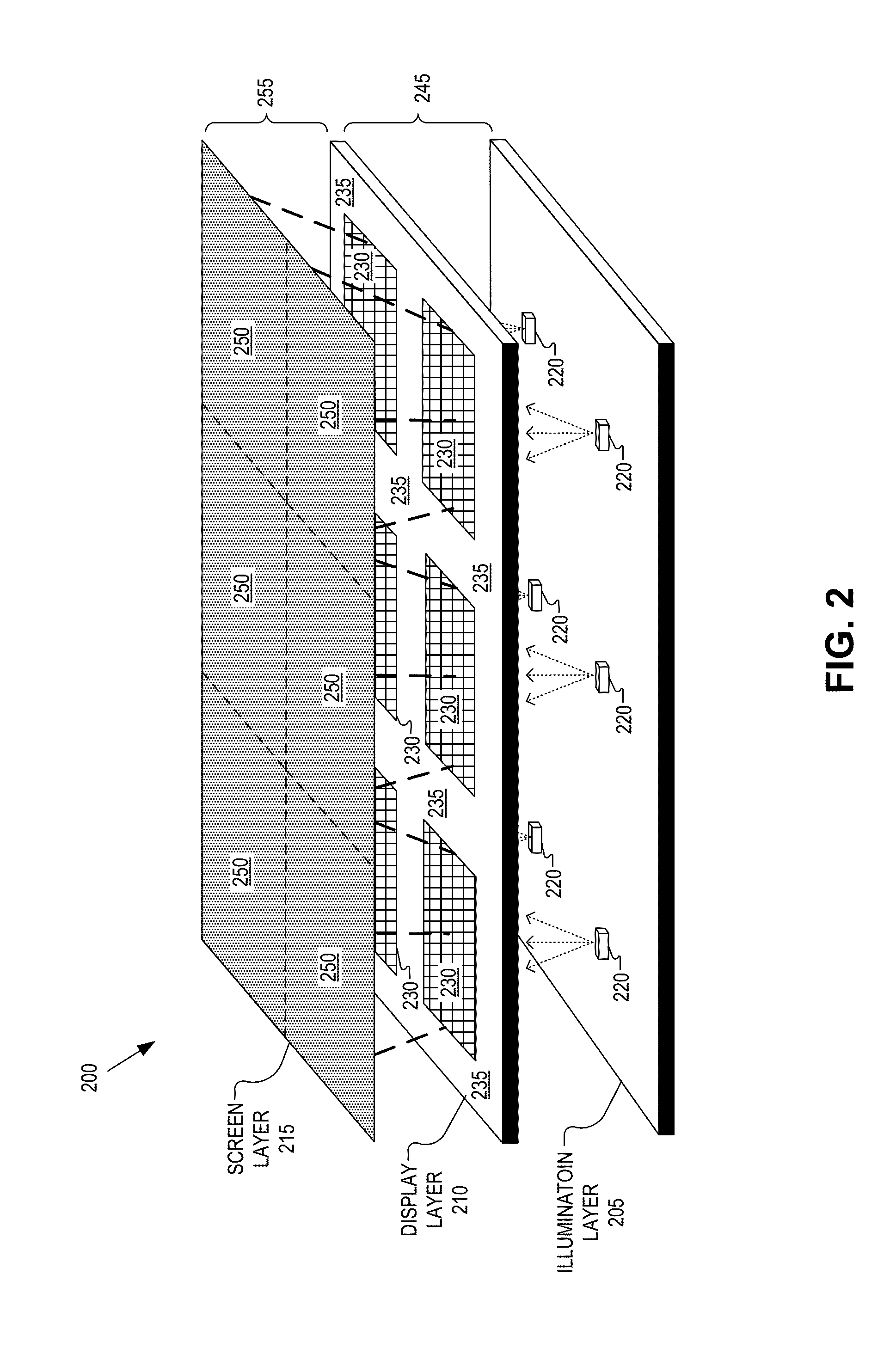 Shadow casting alignment technique for seamless displays