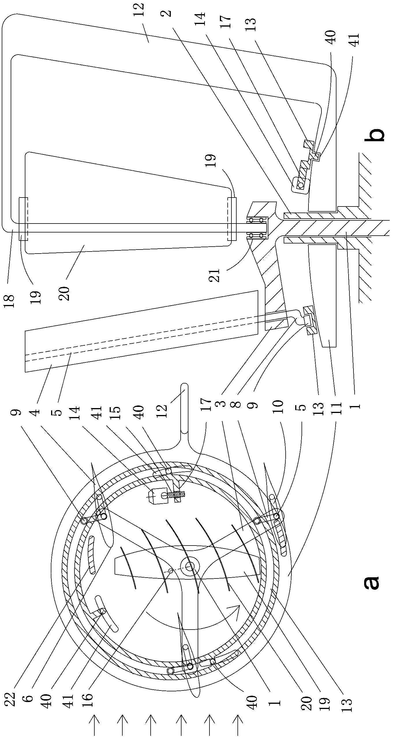 Vertical axis wind turbine capable of continuously keeping effective attack angle of blades