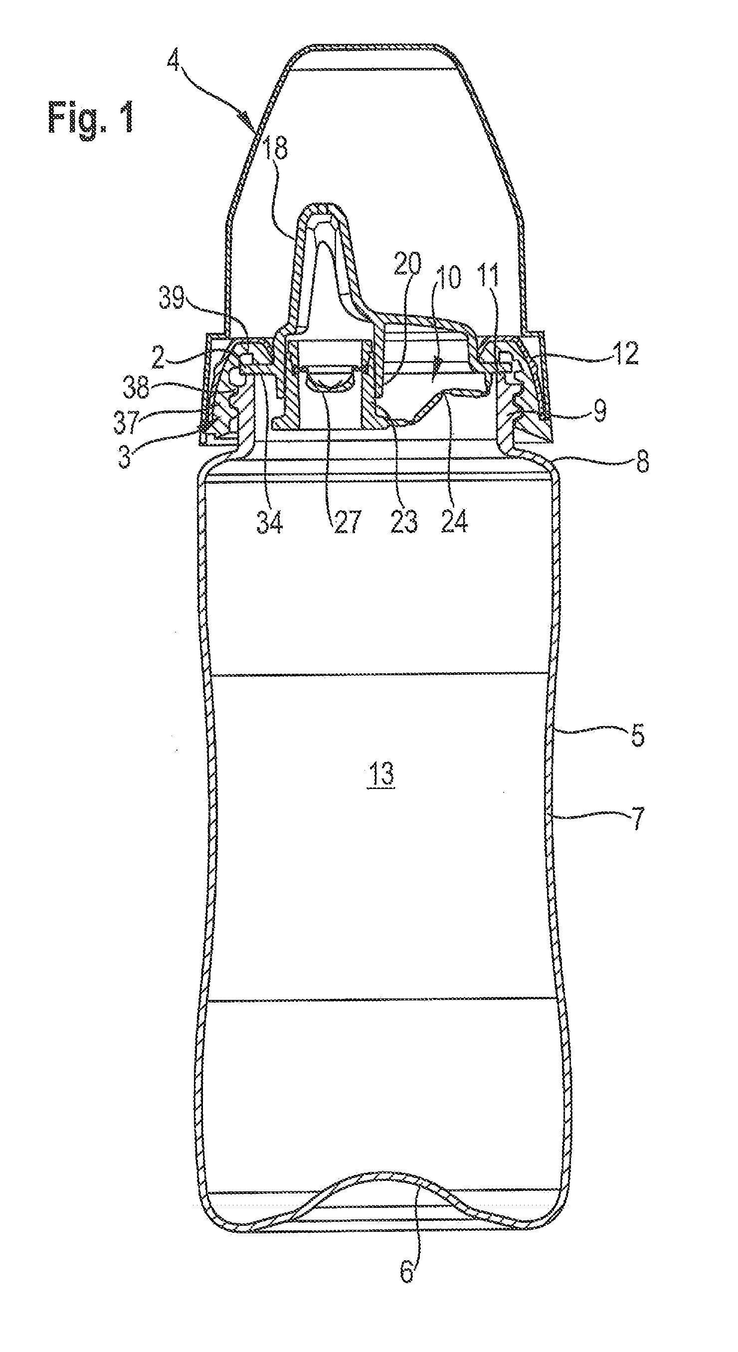 Drinking container with a drinking vessel and a drinking cap