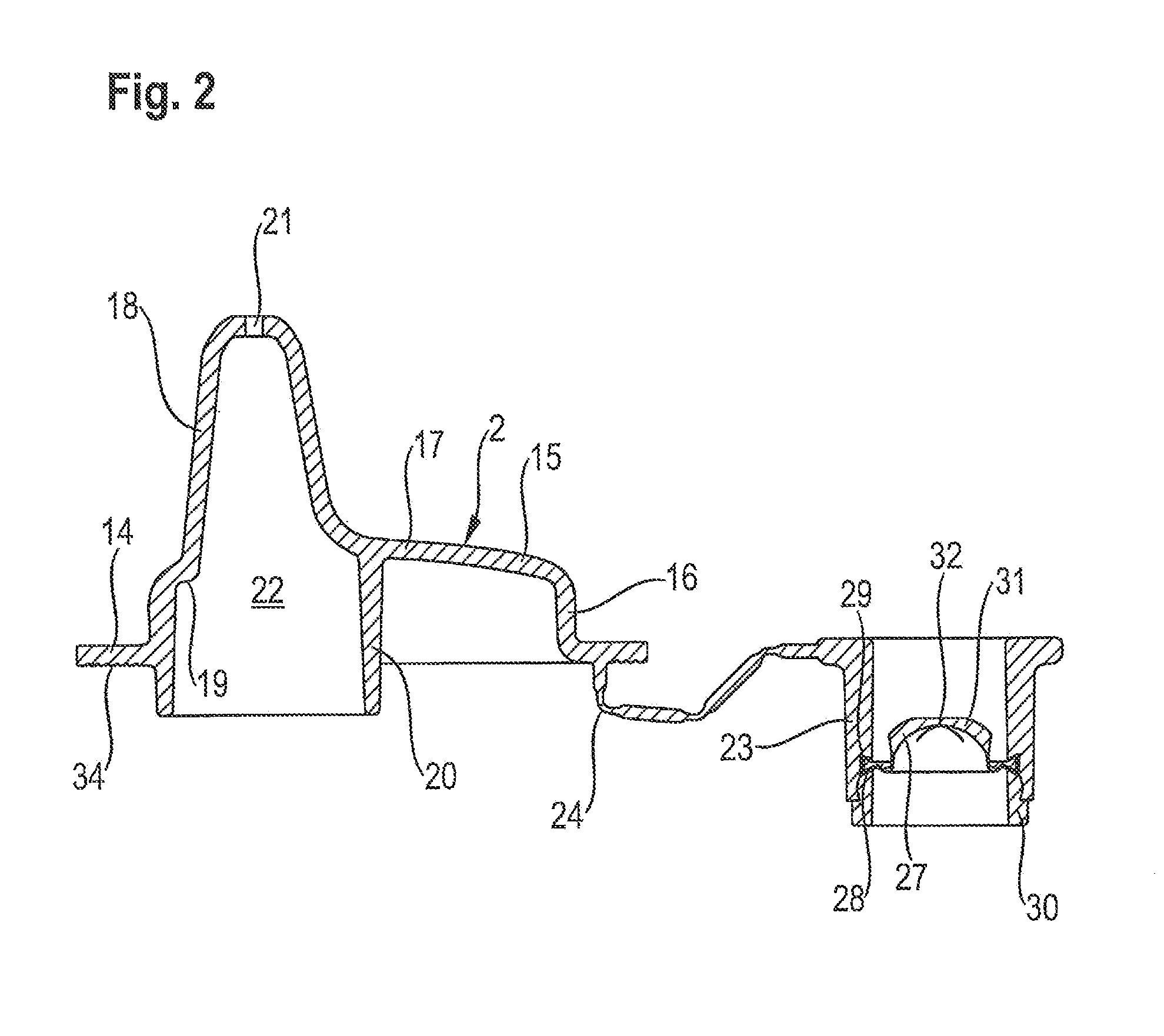 Drinking container with a drinking vessel and a drinking cap