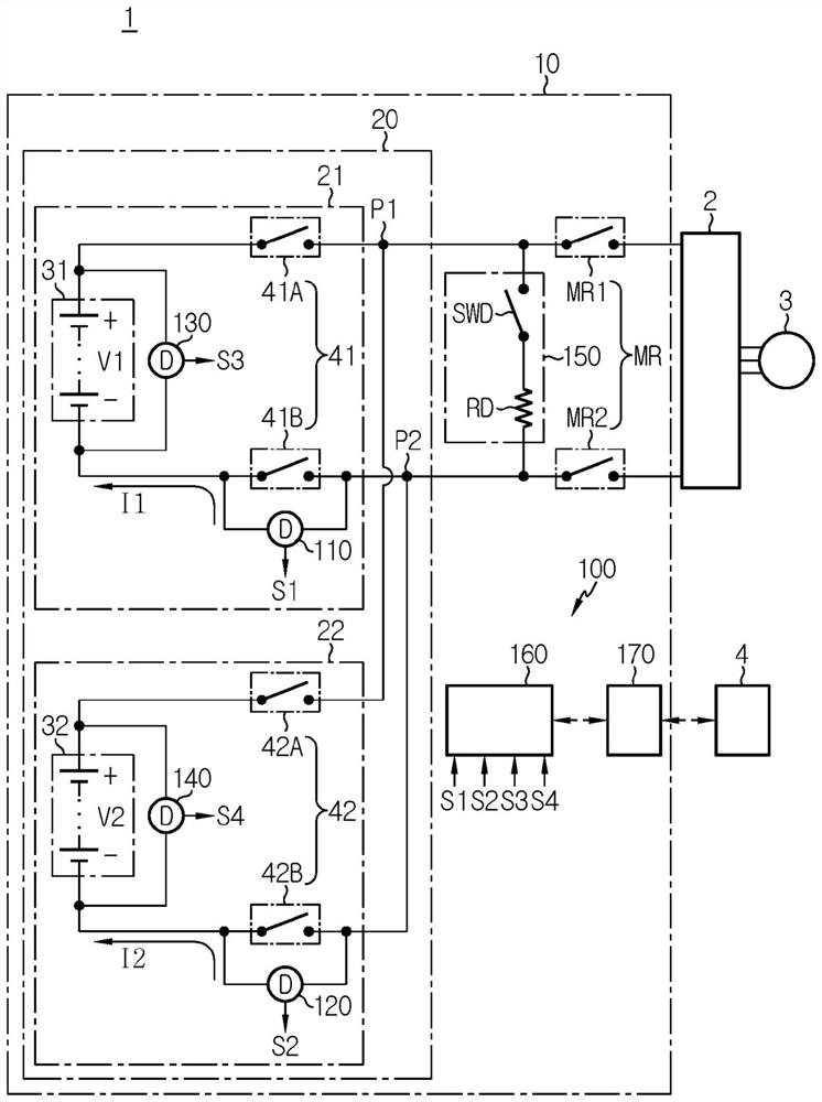 Relay diagnosis device, relay diagnosis method, battery system, and electric vehicle