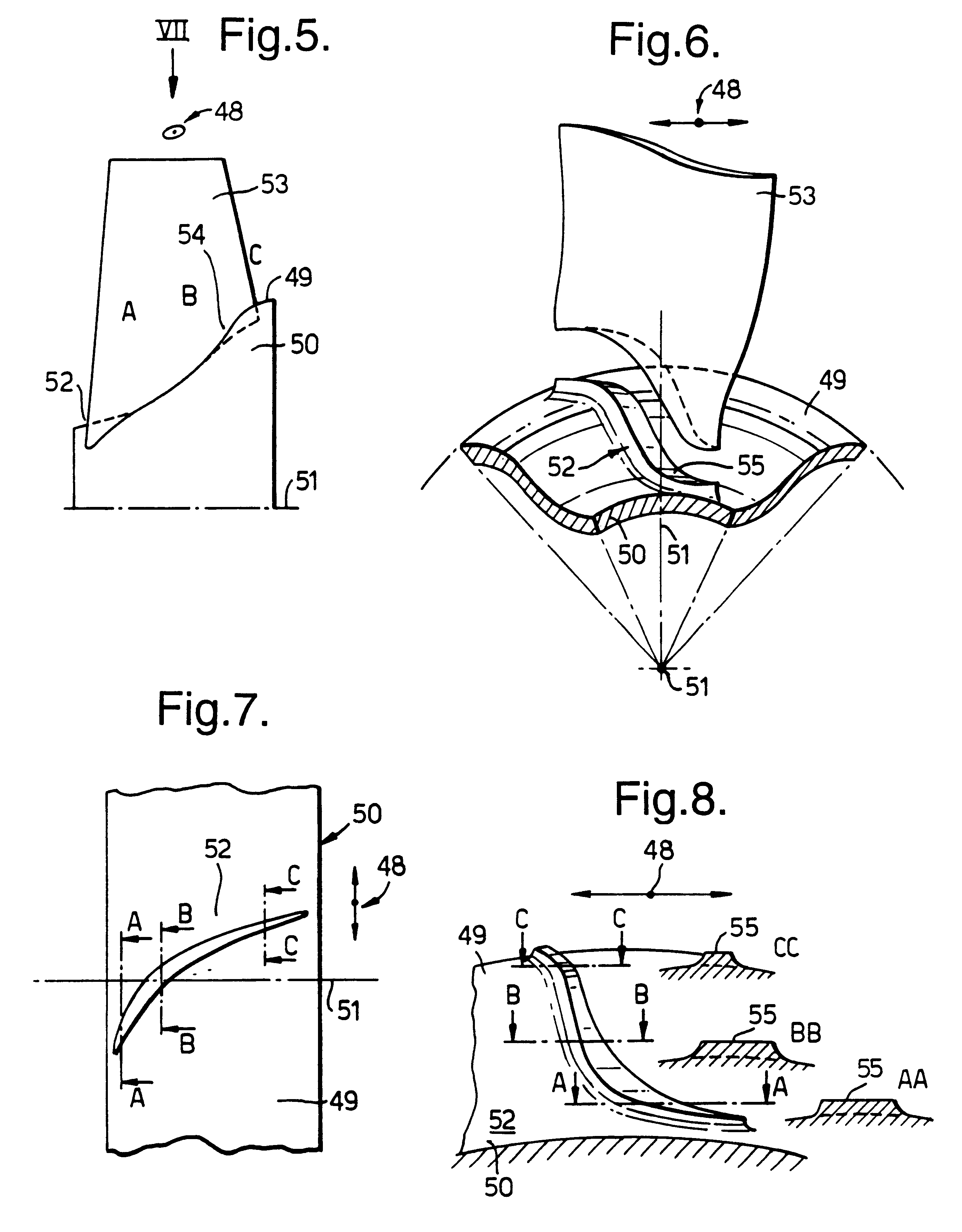 Disk for a blisk rotary stage of a gas turbine engine