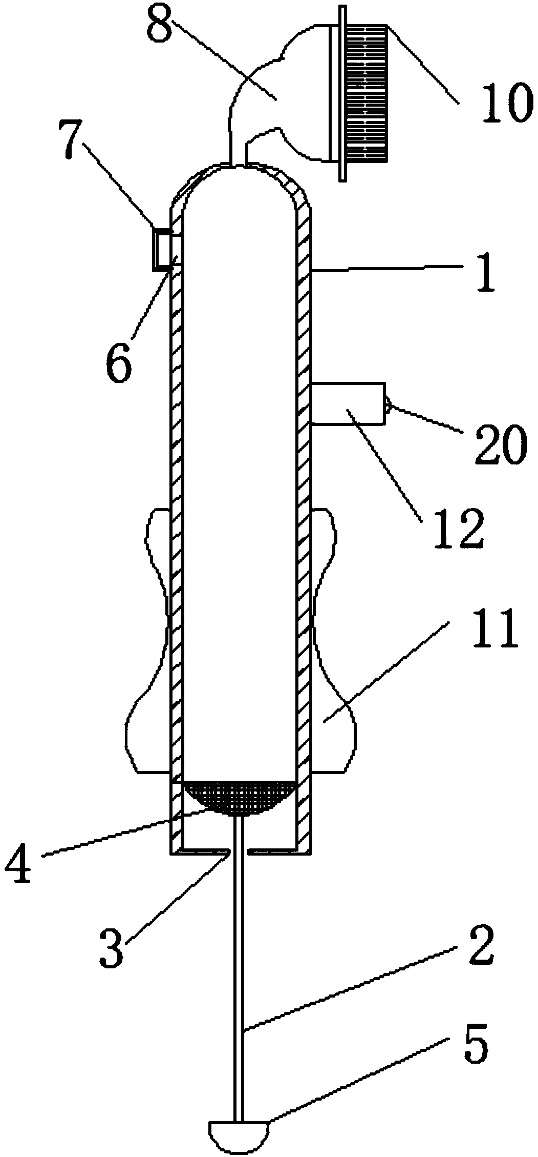 Dust collecting device for capacitor shell