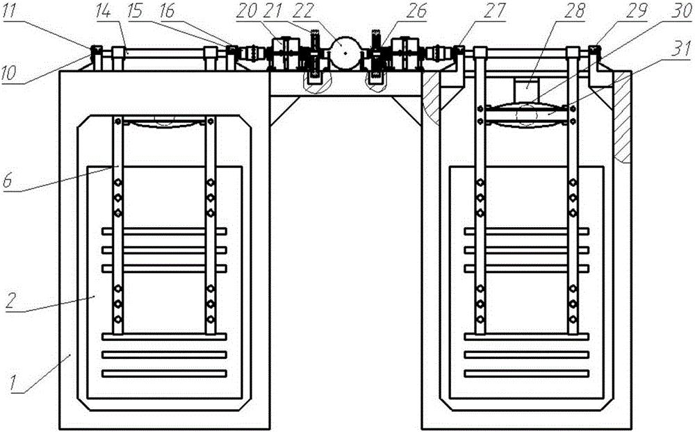 Double-swing type wave energy generation unit structure