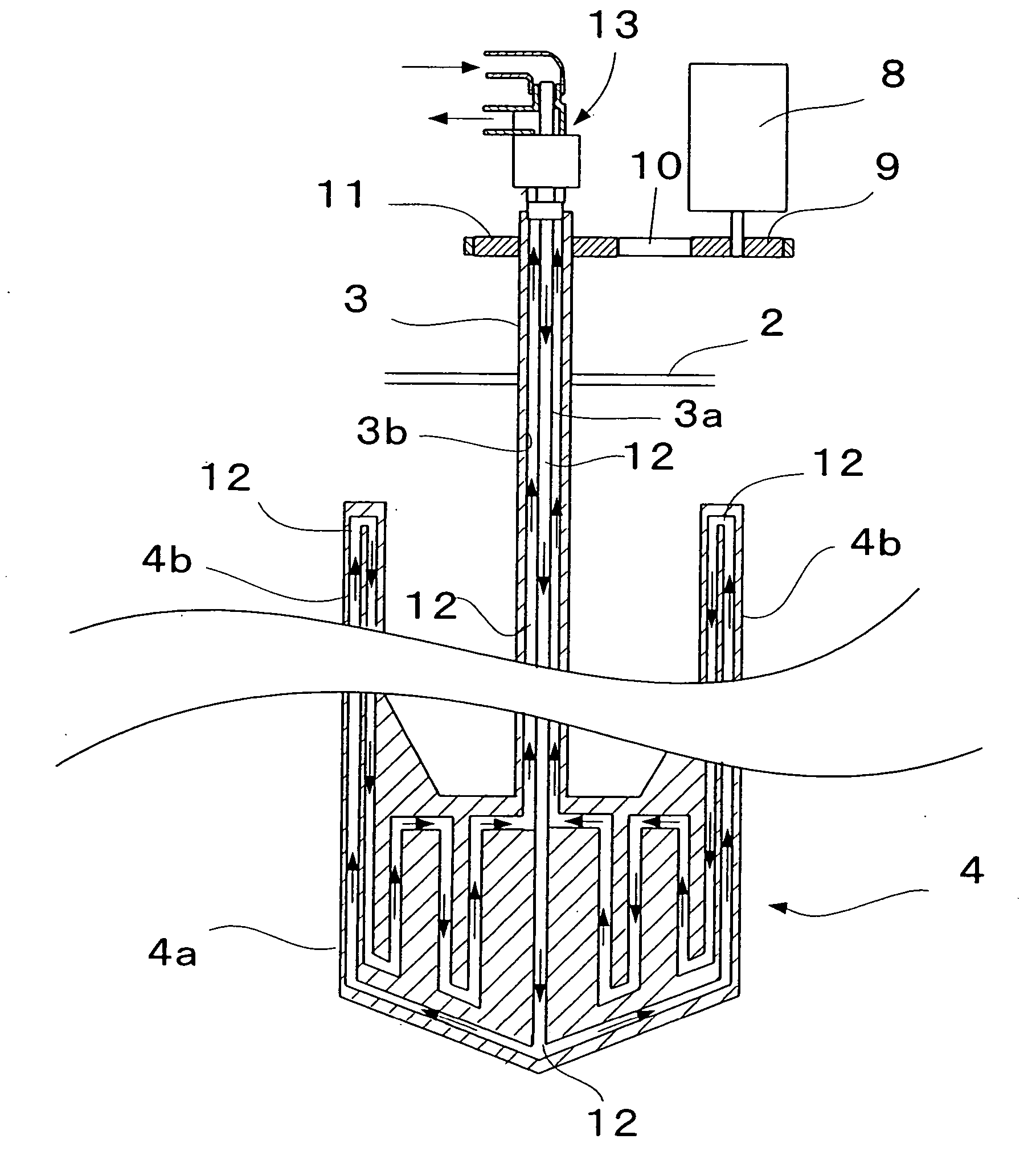 Agitator, a circulatory cleaning device attached to the agitator, and a circulatory line system comprising the circulatory cleaning device