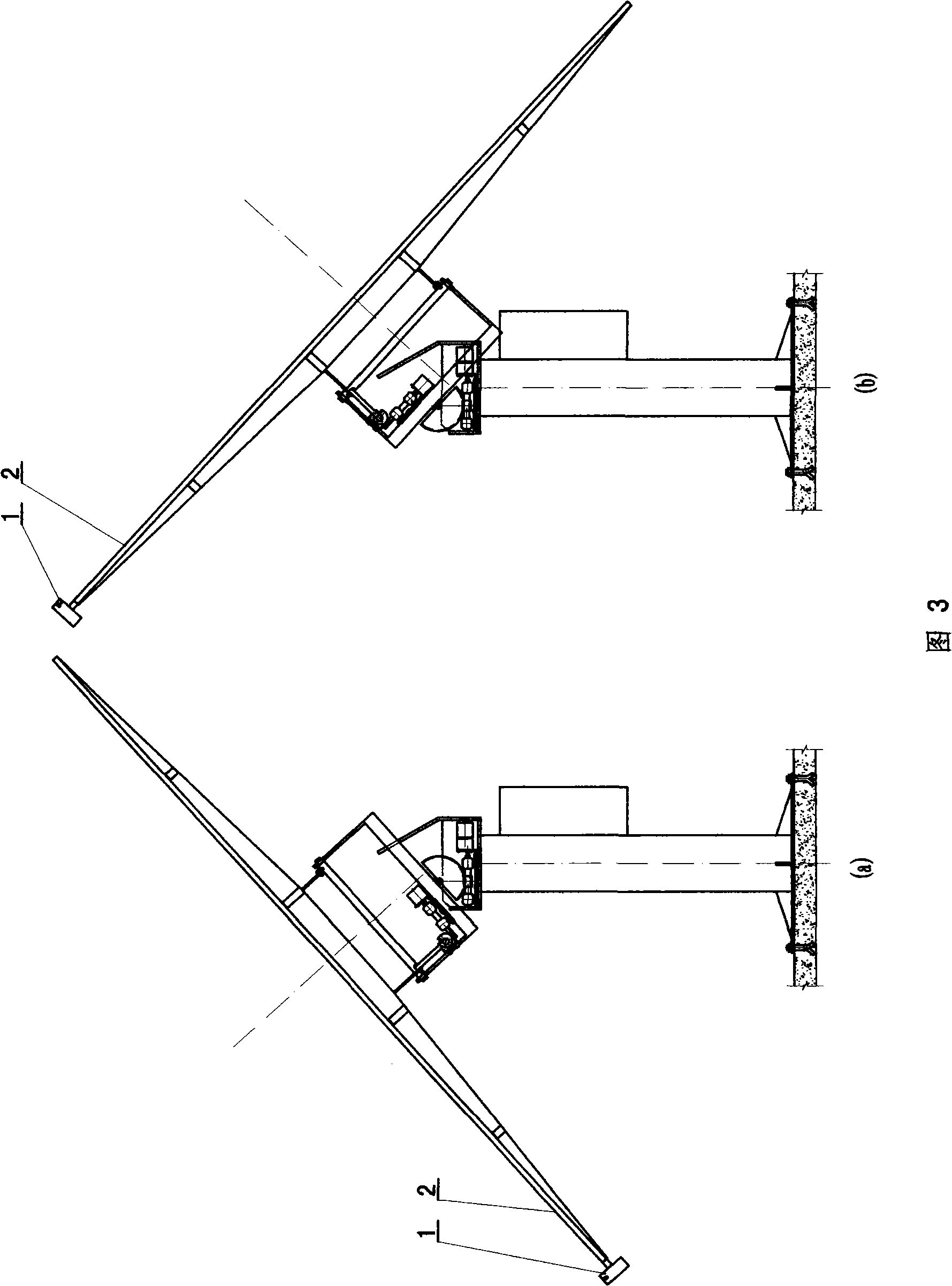 Solar tower type focusing high temperature heat collection steam boiler-turbine electric generating apparatus