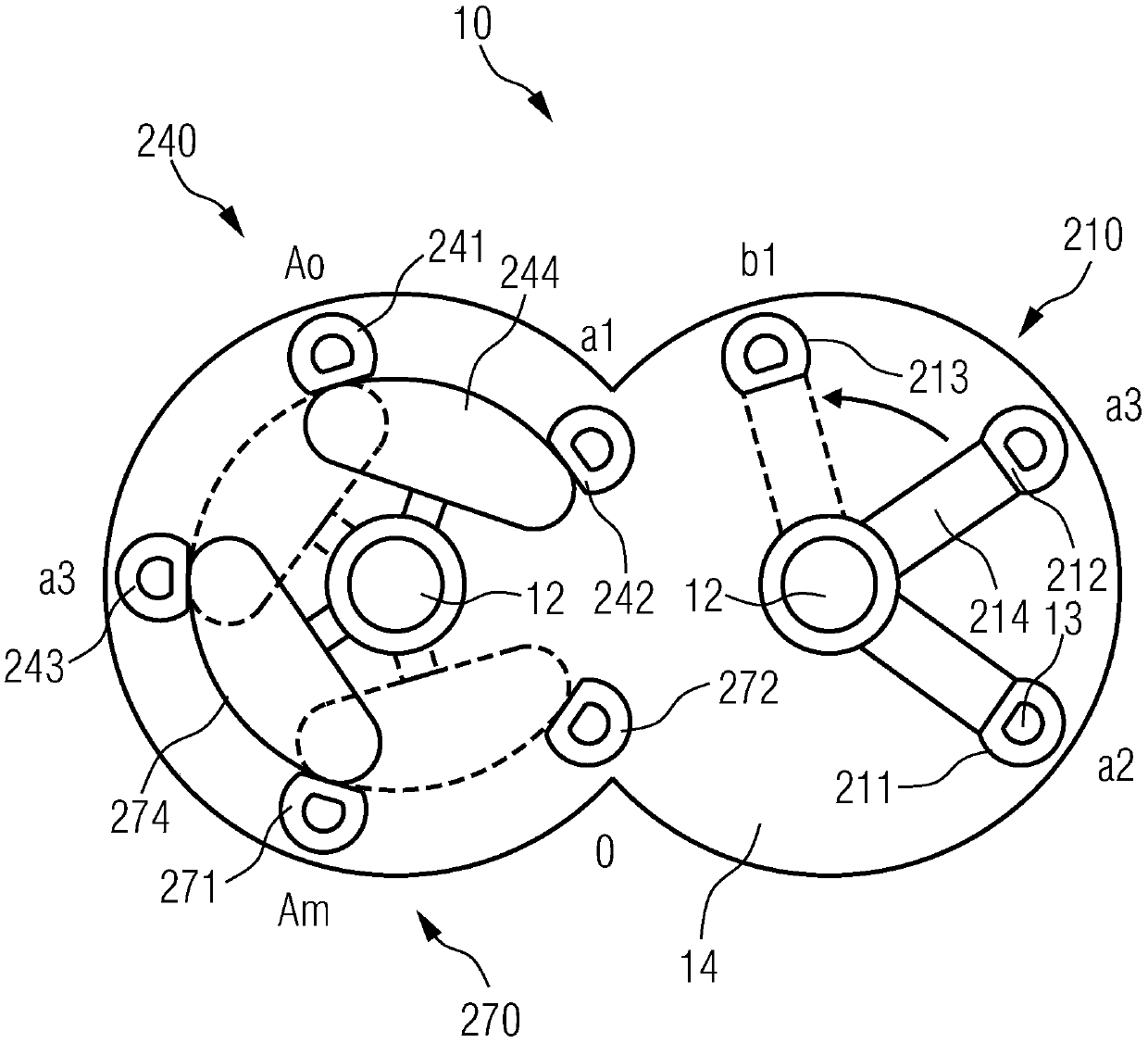 Switching device of transformer, and transformer