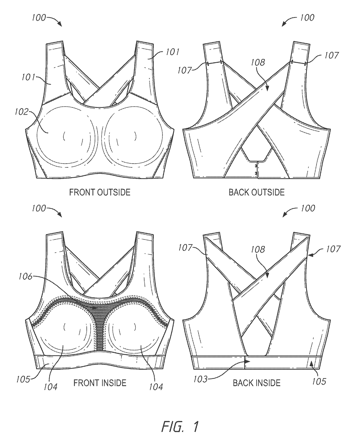 Pressure-distributing undergarment with fastening system