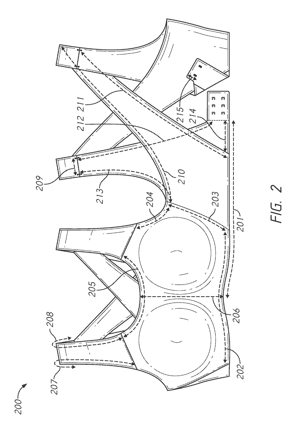 Pressure-distributing undergarment with fastening system