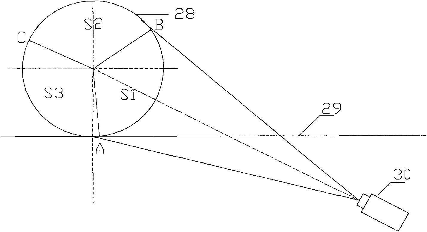 Railway wheel tread scratch image dynamic detection device