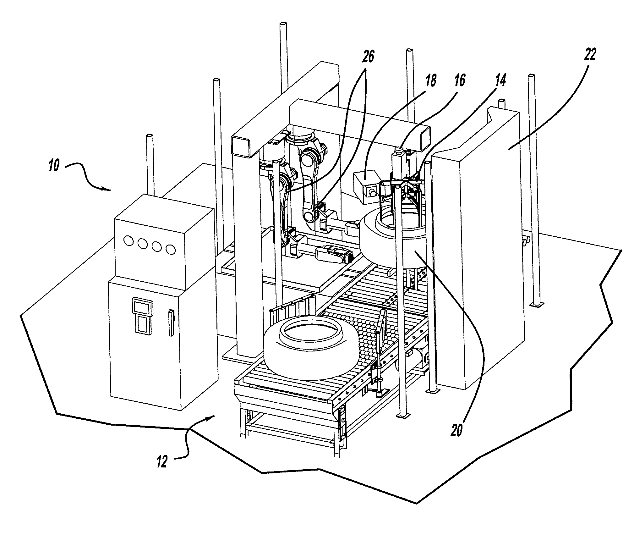 Robotic tire spraying system