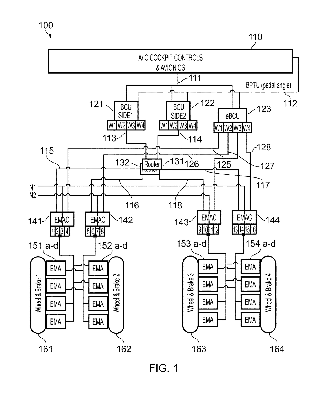 Aircraft electric braking system