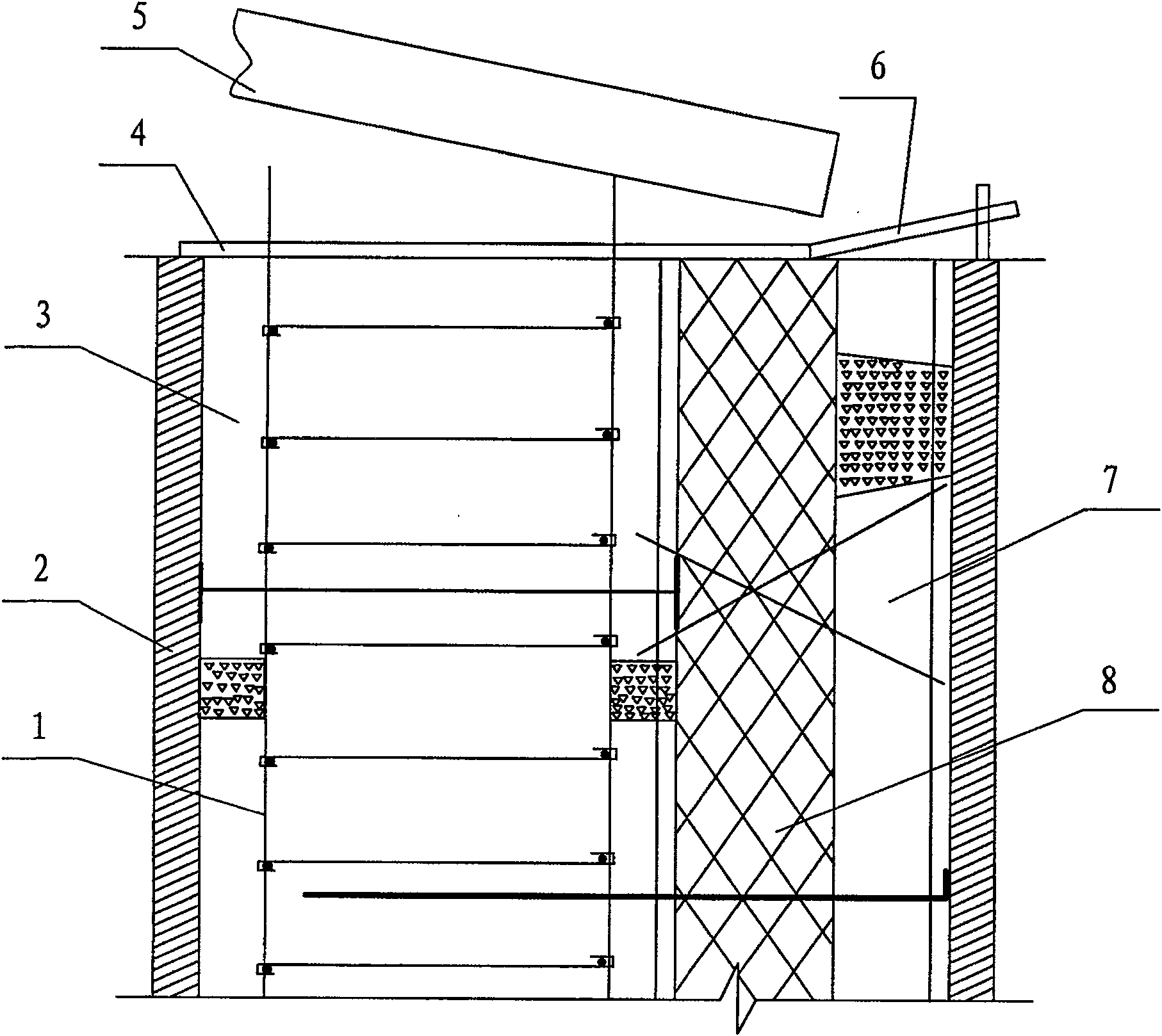 Particle diameter selecting pouring procedure of concrete aggregate for thermal insulation wall