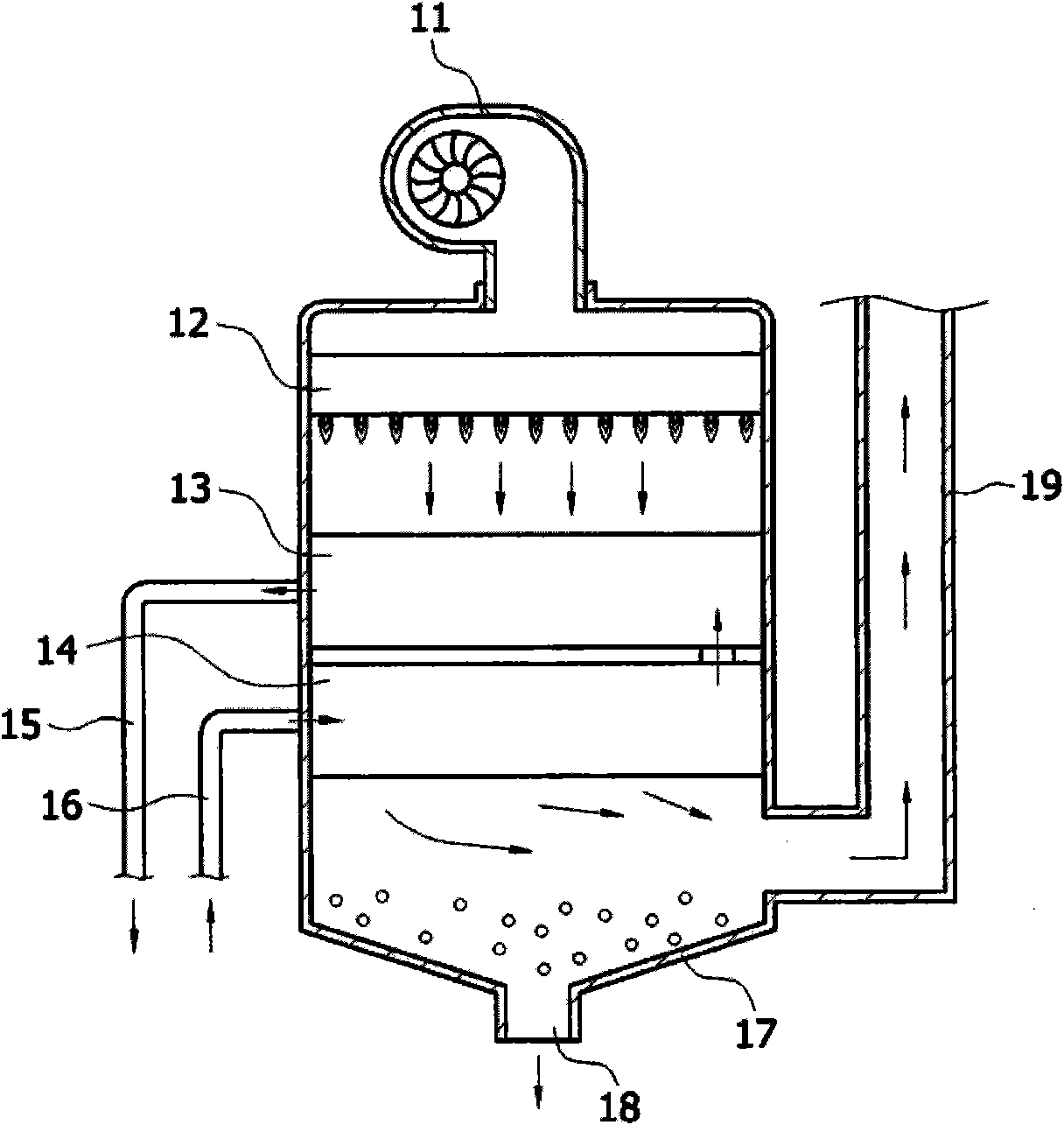 Heat exchanger of upward combustion type condensing boiler