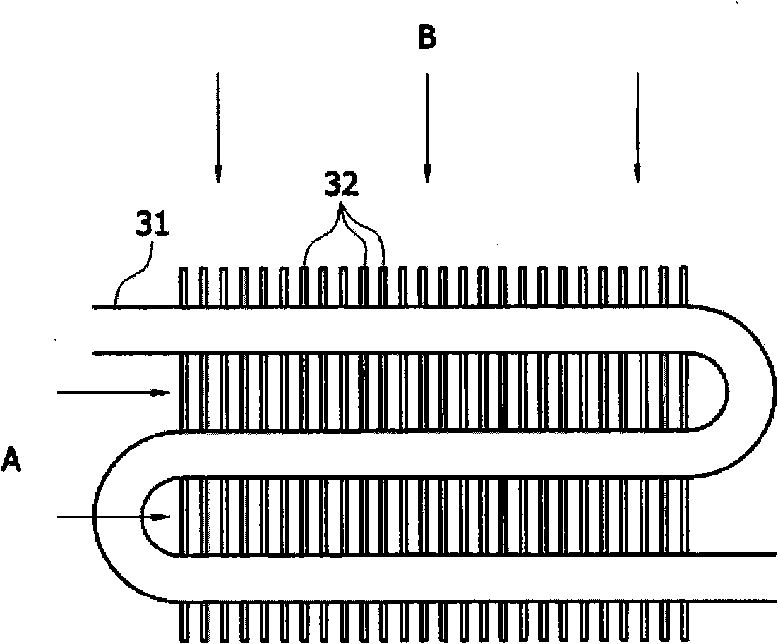 Heat exchanger of upward combustion type condensing boiler