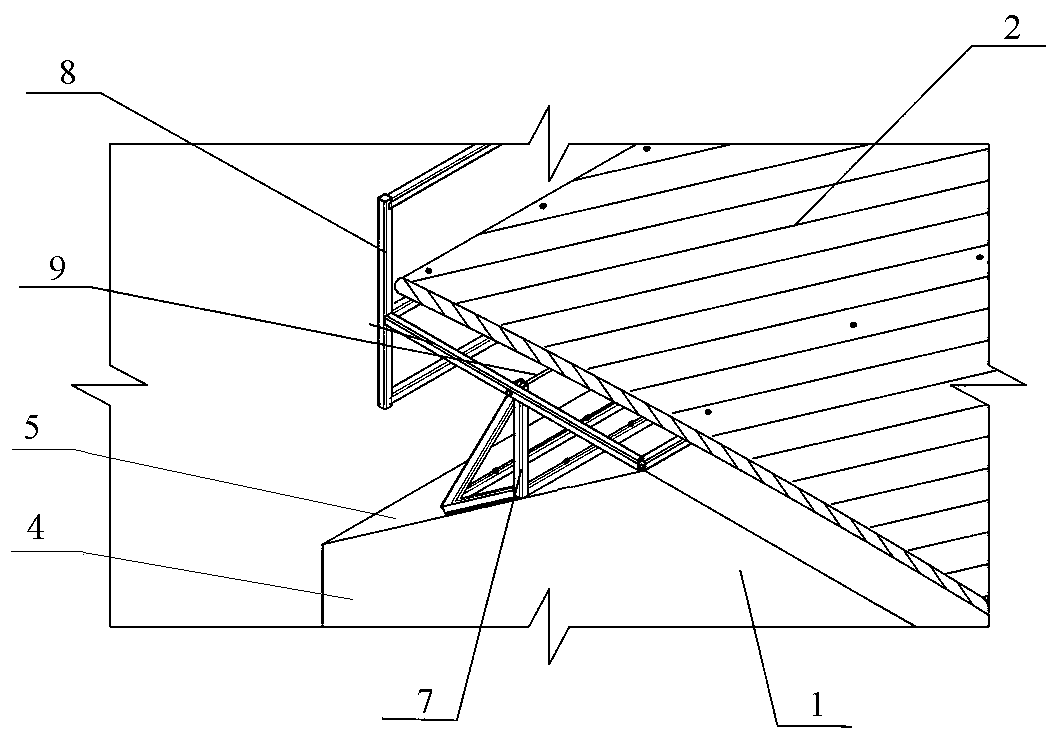 Fixation device of heat preservation quilt in novel greenhouse