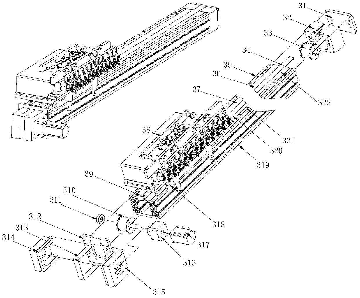 Full-automatic assembly line for producing electronic transformer