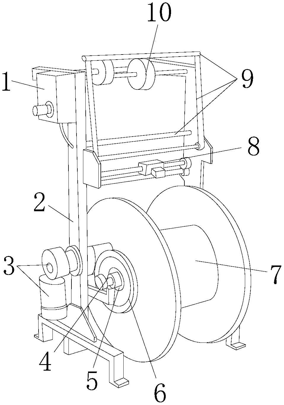 Cable insulating material efficient rolling device